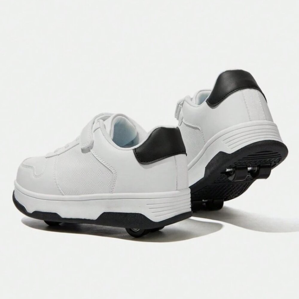 JNSQ Fashionable And Versatile 4-Wheel Stylish Casual Roller Skate Shoes size 4